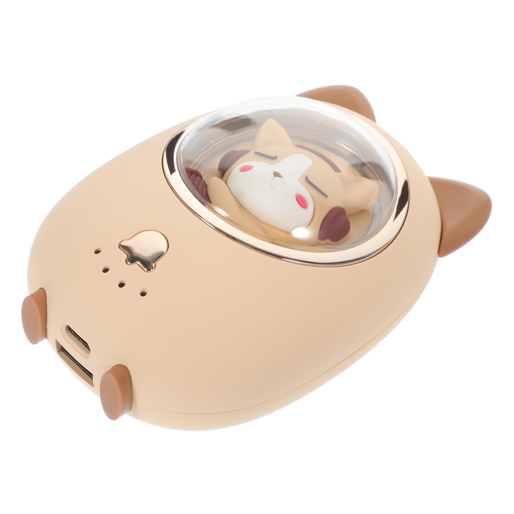 Chauffe-Mains USB Rechargeable D’Animaux Mini Chauffe-Poche Lumineux Protection Anti-Surchauffe Portable et Léger pour Activités Extérieures Hivernales