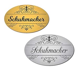 Albcraft Made With Love Türschild-Kunststoff Oval 2er Set