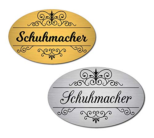 Albcraft Made With Love Türschild-Kunststoff Oval 2er Set