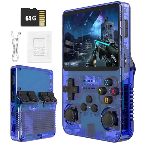 Prede Retro Portable Game Console R36S-avec Système Linux Open Source, 21 000 Jeux Classiques, Écran IPS De 3,5 Po, 64 Go/128 Go, Mini Console De Jeu...