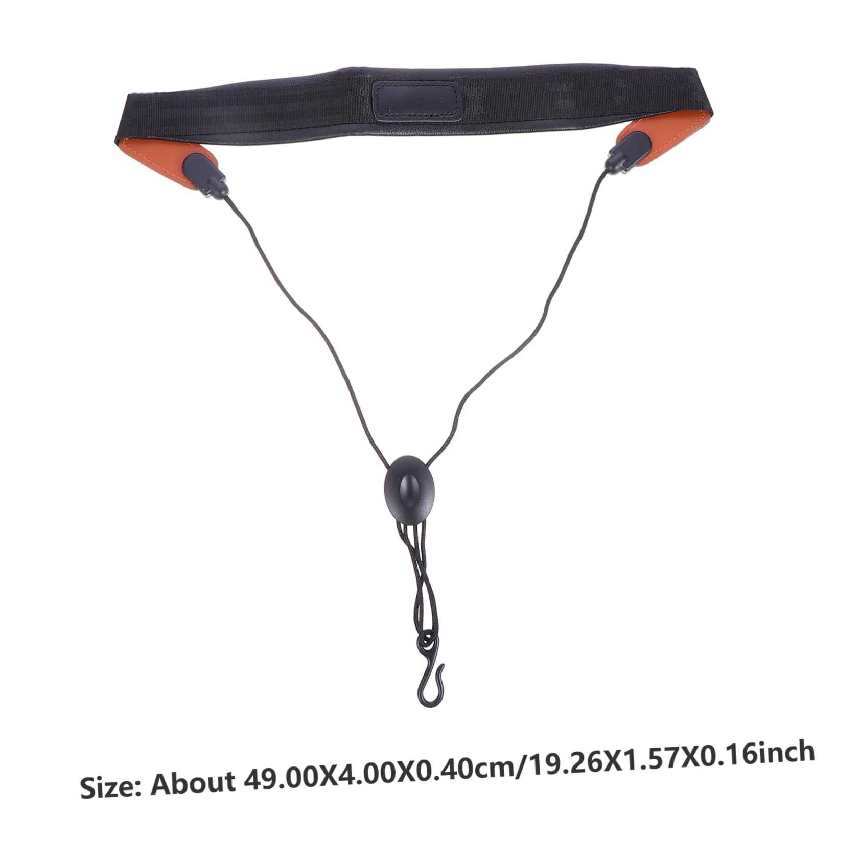 OFFSCH Saxophone Shoulder Strap Adjustable Black Neck Strap for Alto Tenor Saxophone Comfortable Design with Hook for Beginners and Professionals
