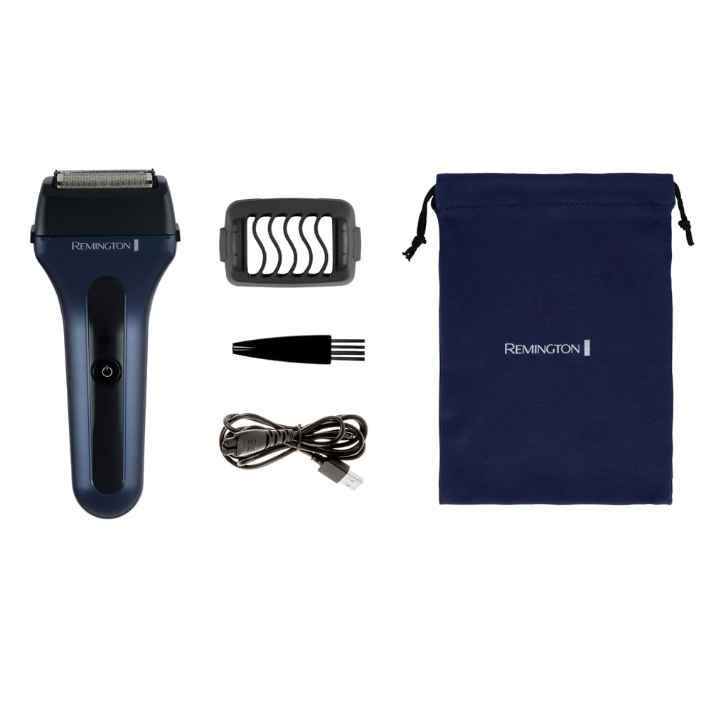 Remington Golarka elektryczna F7, golarka foliowa, bezprzewodowa, na mokro i na sucho, 100% wodoodporna, wysuwany trymer, folie Tri-flex, USB-C, czas pracy 80min, ładowania 120min, Style Series F7000