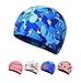 Ewanda store Solid Color Kids Swim Caps Swimming Cap Swimming Hat Bath Caps for 2-8 Years Olds Kids Boys Girls with Long Hair(Pink Pineapple)