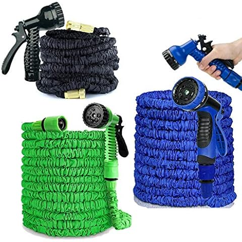 75FT/100FT/150FT/200FT Expandable Flexible Garden Hose Magic Hose Pipes Car Washing Gardening Hose with 7 Setting Professional Water Spray Nozzle Gun (Green, 150FT) Cover