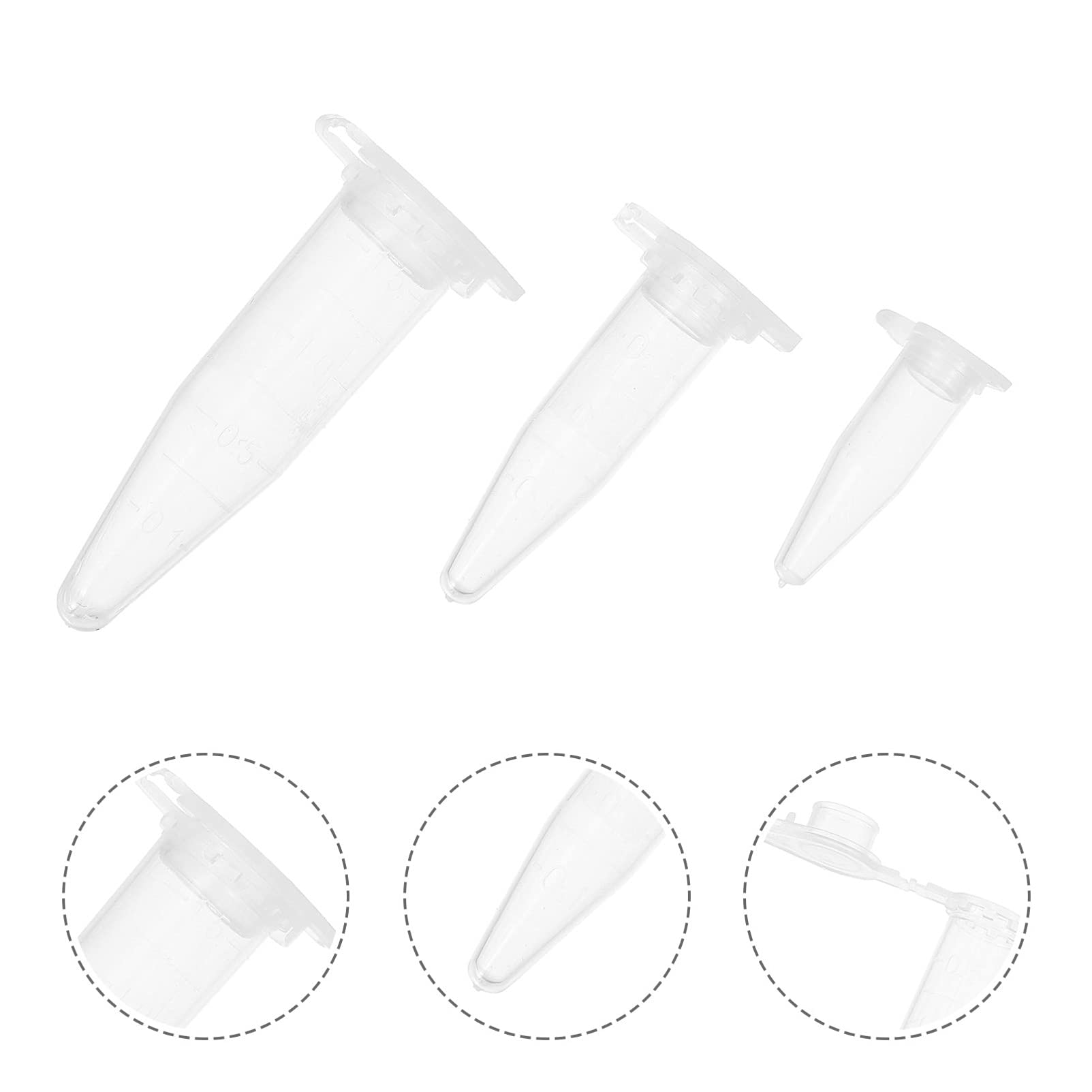 2500 provette coniche centrifuga 0.2ml 0.5ml 1.5ml Provetta Laboratorio Contenitore provette Graduate Provette in plastica sterili esperimenti scientifici Laboratorio
