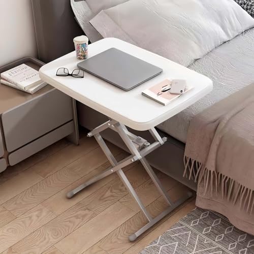 スタンディングデスク 卓上 昇降デスク 小さめ ?量 高さ調整可能 折りたたみ収納 組み立て不要 昇降式 座位・立位両用 スタンディングデスク PE板+鋼管製で、長持ちします 昇降デスク(Color:ホワイト)