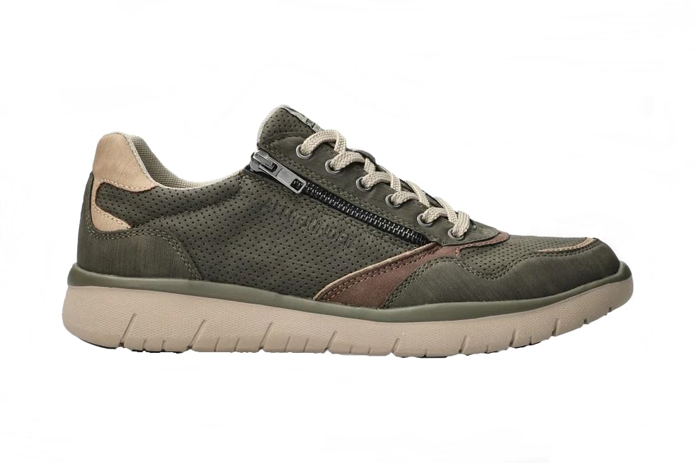 Basket Mephisto Allrounder MAJESTRO Olive Chaussure Lacets Zip Homme