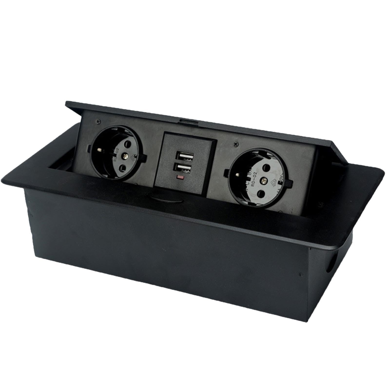 recessed table socket connection box ac power electric outlet black| surge protectors, power strips| multipurpose batteries & |consumer electronics