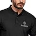 coolgood Black Mens Short Sleeve Collar Polo T-Shirts Mercedes-Benz-Logo- Quick Dry Tees Top, Black-70, X-Large