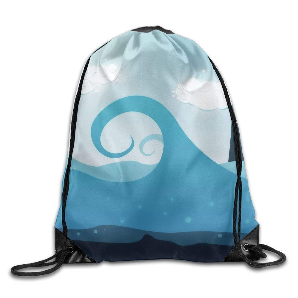 Etryrt Premium Print Drawstring Bags, Cute Clouds Cool Teens Drawstring Backpack Lightweight String Bags Gym for Men Women