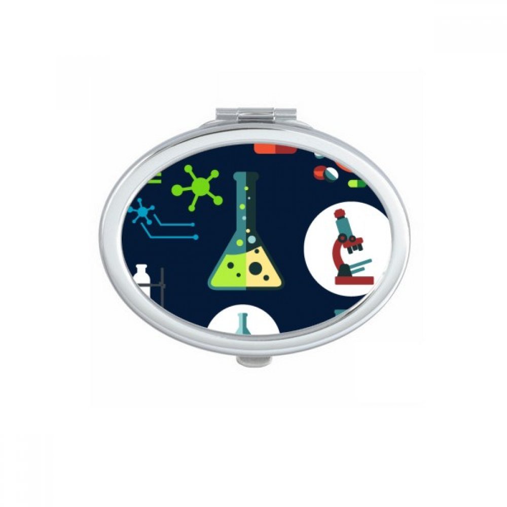 Miroir de maquillage compact motif chimie pour sac à main et voyage