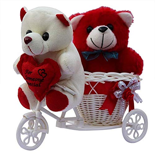 Shivay Internationa Two Cute Teddy with A Tricycle Gift Set.-image-41