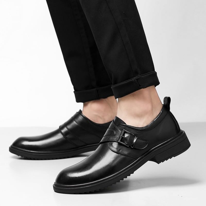 Men's Slip-On Dress Shoes Mens Pointed Toe Classic Formal Business Weeding Oxfords Prom Derby Shoes2