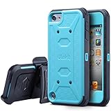 iPod Touch 6th generation case with screen protector,ULAK KNOX ARMOR Shockproof Dual Layer Belt Clip Holster Fullbody Protective Case Bumper Hard Cover for Apple iPod Touch 5/6th Generation-Blue