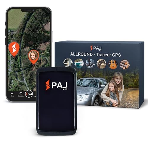 PAJ GPS Allround Finder – Traceur GPS Voiture, Moto, Objets, Personnes âgées et Enfants– Tracker GPS en Temps...