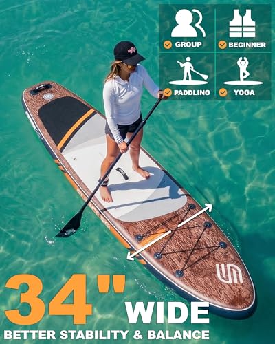 SunCorp Tabla de Paddle Inflable 11'x34'', Extra Ancha, Capacidad 420 lbs miniatura 4