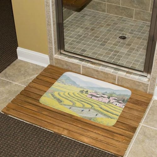 Alfombras de baño esponjosas absorbentes para suelos y bañeras 8