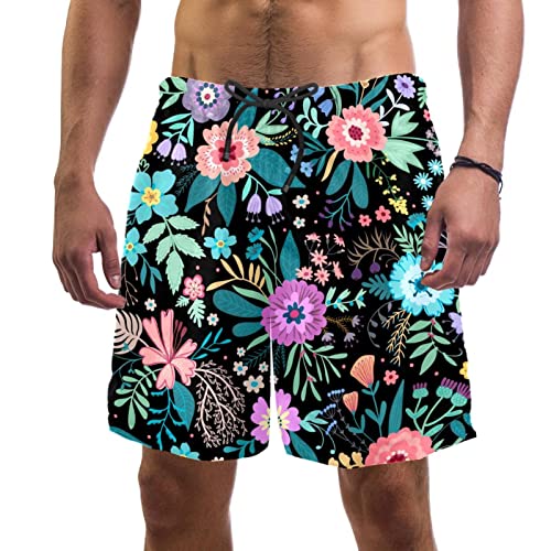 Short de plage à séchage rapide fleuri et maillots de bain pour hommes HadHfun