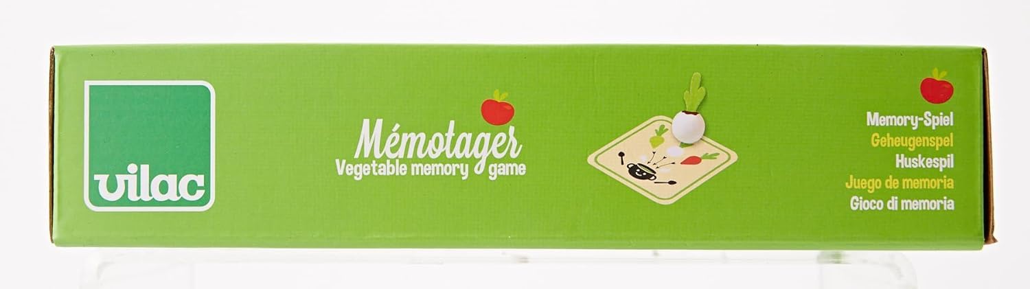 Vilac - Mémotager Jour de Récolte - Jeu de Mémoire en Bois - Enfants 3 Ans+