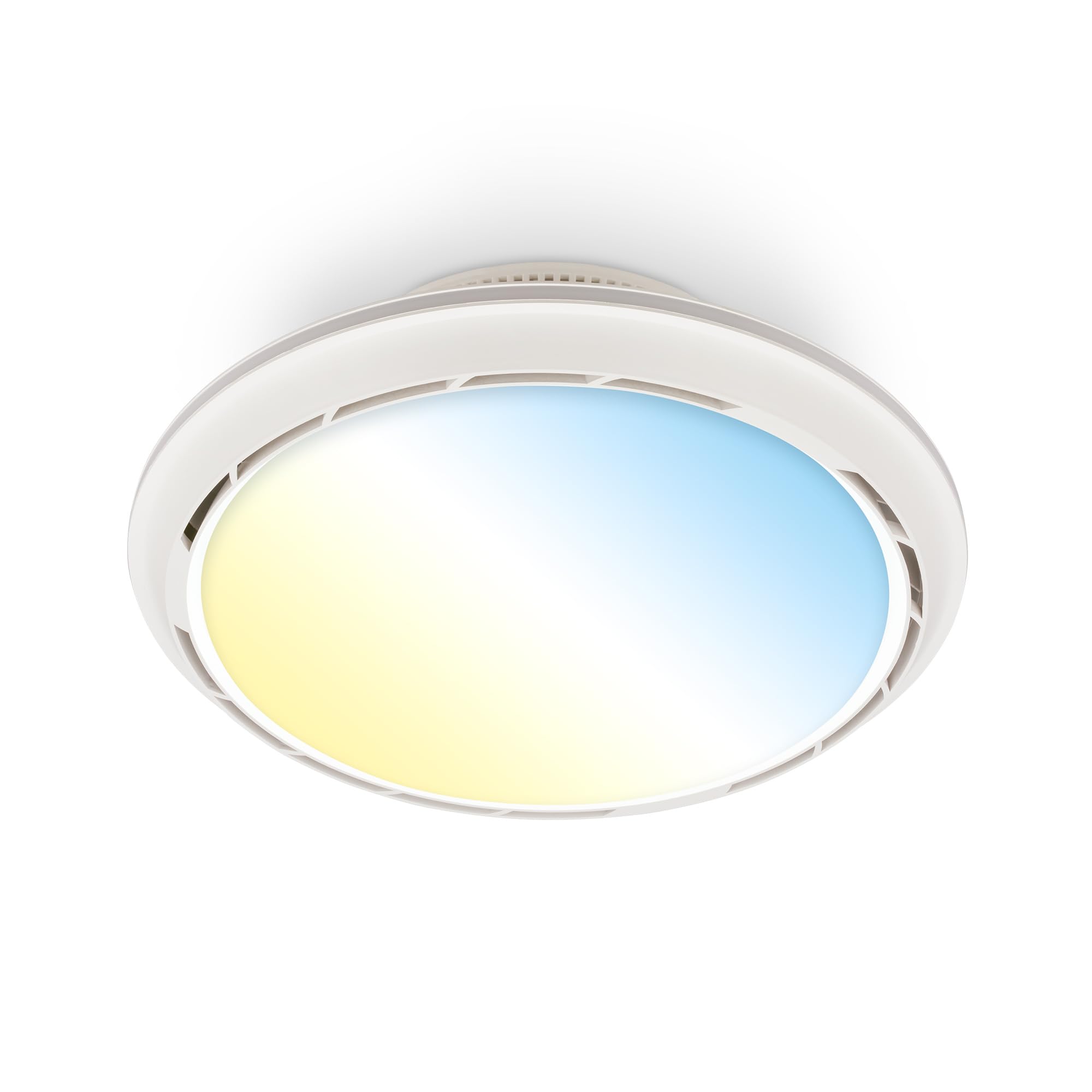 BRILONER - LED Ceiling Light with Fan, Remote Control, Adjustable CCT and Dimmable Lighting, 6 Speeds, LED Fan, Ceiling Fans, Lights Living Room, Lights for Bedroom, 14 x 17.5 cm, White