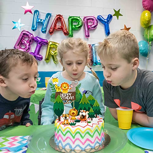 13 Stuks Jungle Dieren Cake, Safari Dieren Cake Decoratie, Taartdecoraties dierentuin, Jungle Party DierTaart Decoratie… - Image 6