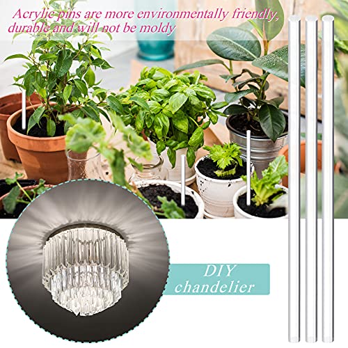 Zopeal 30 Pieces 12 Inch Acrylic Dowel Rods for DIY Crafts Acrylic Round Rods Strip Sticks Cake Topper Rod for DIY Handwork Supplies(0.25 Inch /6mm Diameter) - Image 2