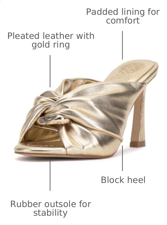 Image of Vince Camuto Patie Buckle Gathered High Heel Sandal