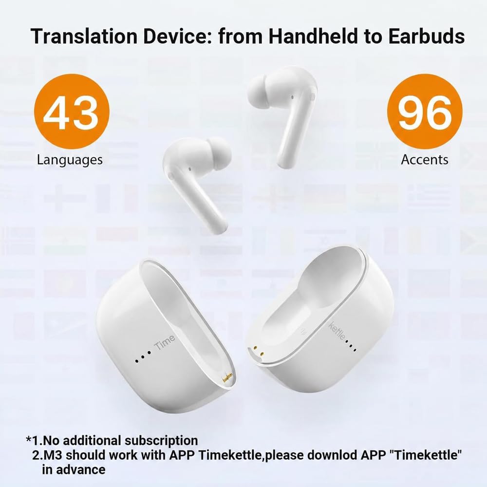 Timekettle M3 Translator Earbuds 本体 Timekettle M3 Translator Earbuds for Travel, 13 Offline Language