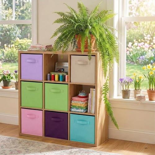 powerking Faltbarer Speicherwürfel, faltbare Stoffspeicherwürfel und Stoffspeicher Organizer Schublade für Schrank und Spielzeug Lagerung (… – Ansicht 2