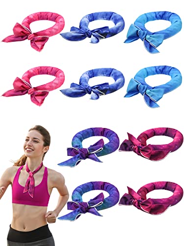 Image of Janmercy 10 Pcs Cooling Neck Wraps Ice Bandanas