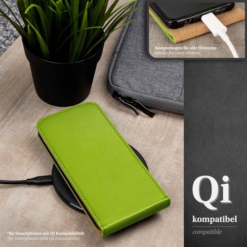 Étui de protection Apple iPhone 15 Pro moex à rabat cuir vert