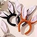 WILLBOND 6 Pcs Easter Bunny Ears Simulation Plush Rabbit Ear Soft Bunny Headband for Cosplay Party Halloween (Natural Color)