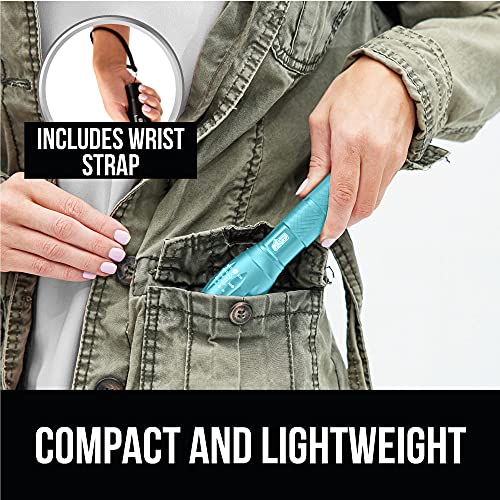 Gorilla Grip 2 Pack Led Tactical Handheld Flashlight, High Lumens, Ultra Bright 5 Mode, Long Lasting Water Resistant, 750 Ft Zoom Flashlights, Camping Accessory Outdoor Camp Gear Emergencies Turquoise #TOP6