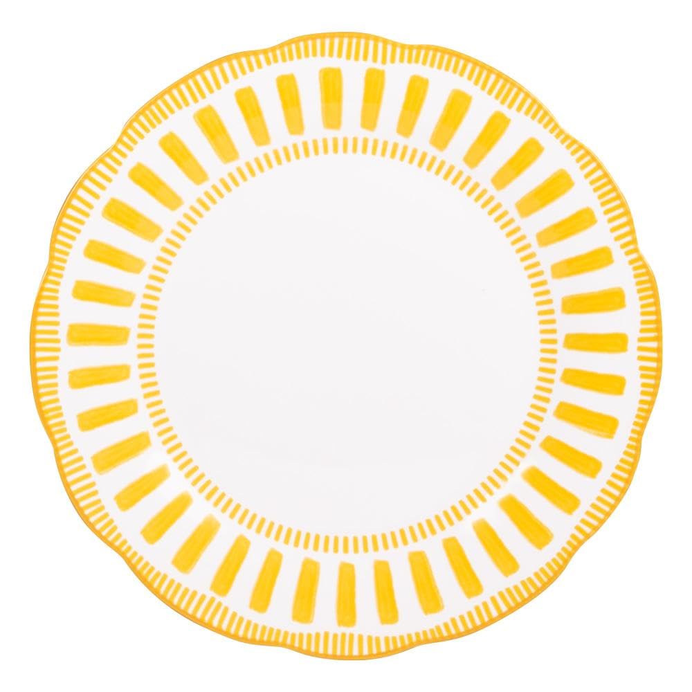 Table Passion - Assiette plate Napoli jaune 27 cm (lot de 6)