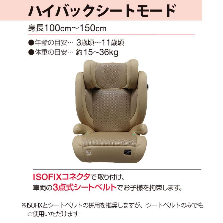 未使用級 ジュニアシート マムズキャリー ハイバックFIX ミッキー