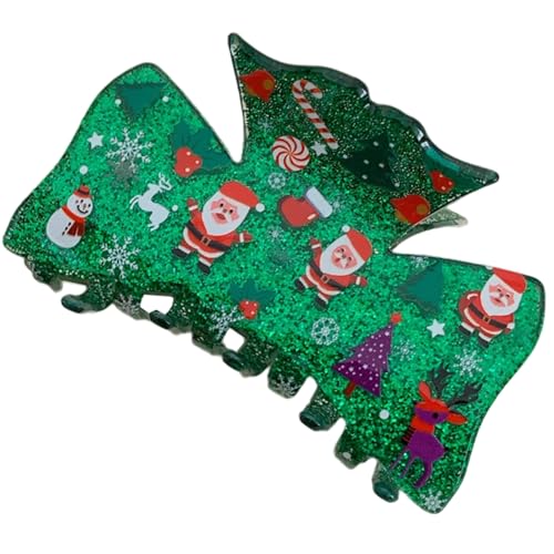 Pinzas para el pelo de Navidad para mujer, bonito y grande, pinza para el pelo con agarre fuerte, accesorio de vacaciones de invierno para familia, amigos, fiesta infantil, fiesta de Año Nuevo, moda