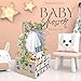 CMINAUS Wooden Baby Shower Crate Closet, Baby Shower Gifts Baby Storage Crate with Handle, DIY Welcome Gift Basket For Pregnancy New Parent New Born Baby Boys and Girls