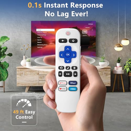 Image of (Pack of 2) Remote Control Only for TCL Onn Hisense Sharp Philips Westinghouse Insignia Element TLC Roku Smart TV Ruko Ruku Roko Remotes Replacement-1 Year Warranty