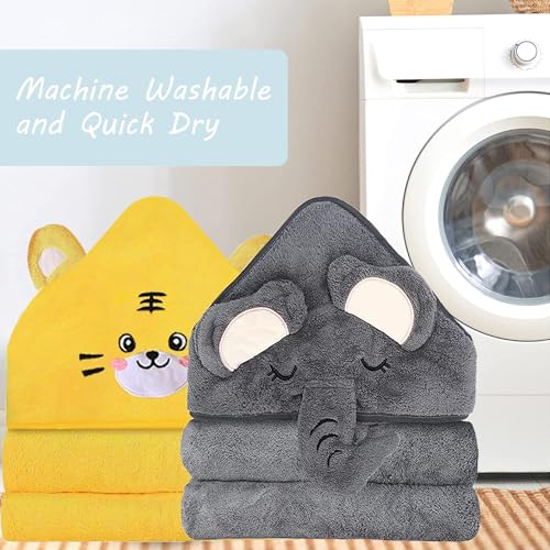 Image of Hooded Baby Towels - Premium Ultra Soft Organic Baby Bath Towel - Absorbent and Hypoallergenic Towels for Baby Boy Girl, Toddler, Newborn Essentials (Tiger)
