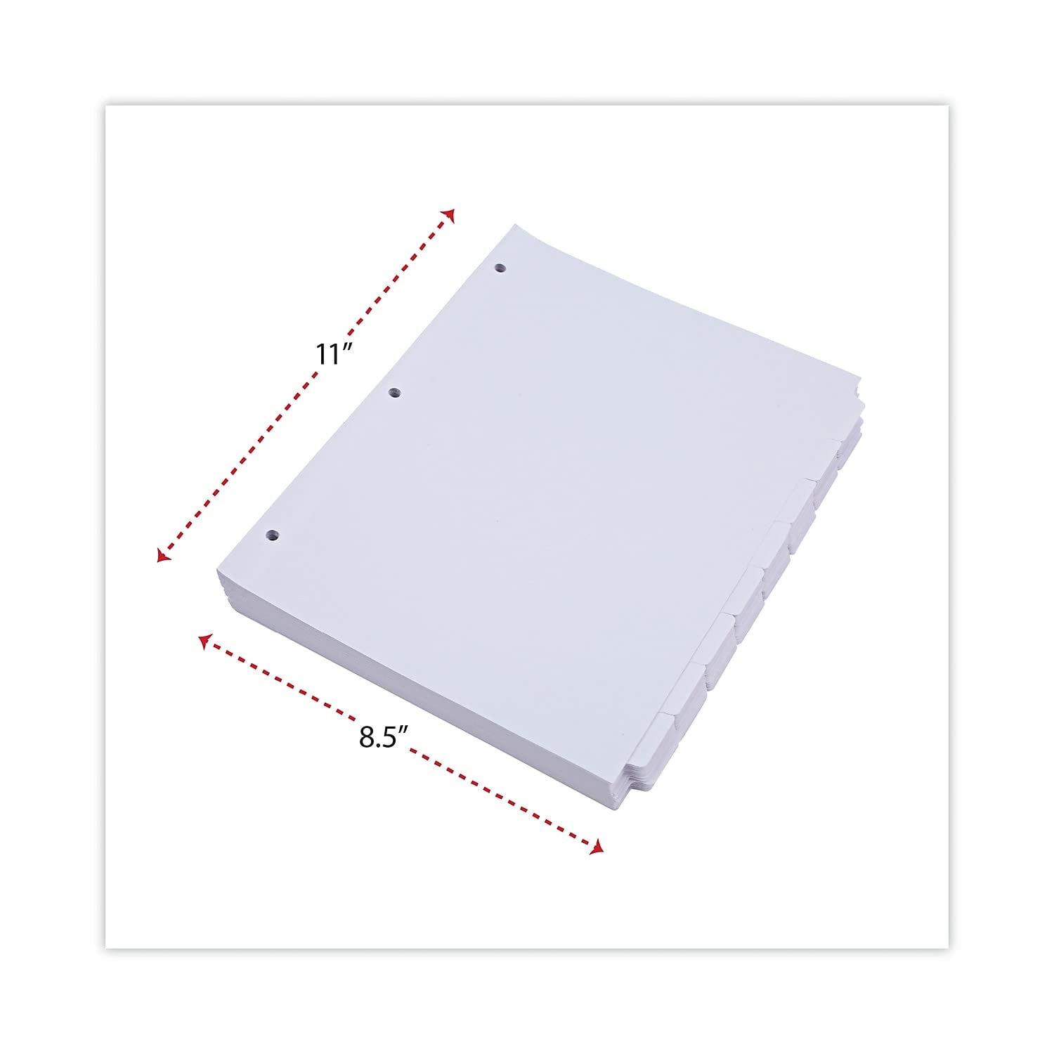 Universal Economy Tab Dividers, 8-tab, Letter, White, 24 Sets/Box