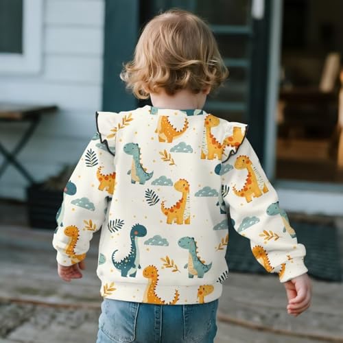 Toddler Girl Crewneck Long Sleeve Sweatshirt Casual Loose Comfy T-Shirt Breathable Soft Lightweight Tops4