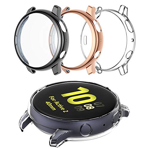 Gotongoton Compatible Galaxy Watch Active 2 40mm Screen Protector 3 Packs Soft Tpu Full Cover Case For Samsung Galaxy Watch Active2 40mm Black Rosegold Clear 40mm Dailymail