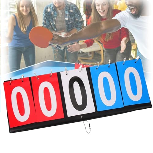 Tablero de Marcador de Mesa de 5 Dígitos con Fichas Giratorias, para Competencias Deportivas: Bádminton, Voleibol, Tenis de Mesa, Fútbol y Baloncesto miniatura 1