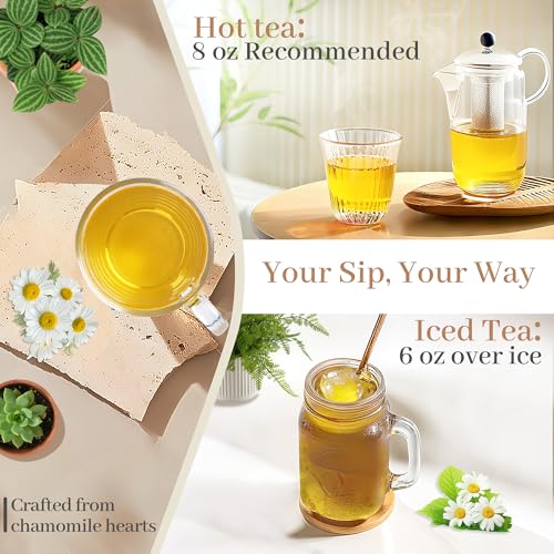 Image of Johou Chamomile Herbal Tea Pods, Specially Ground Pure herb, Full-Flavor, Compatible with All K-Cup Brewers & Keurig 2.0, 24 pods, Caffeine Free Sleep time Tea, Made in Taiwan