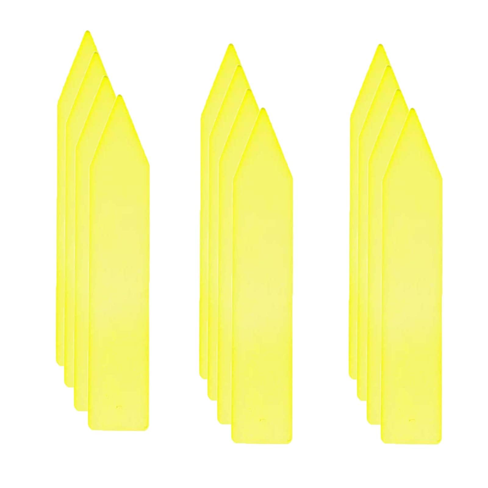100 etichette per piante, in plastica gialla, regolabili, da appendere all'albero, da avvolgere intorno a piante da giardino, etichette per il nome per semi, ortaggi, fiori in vaso, piante in vaso