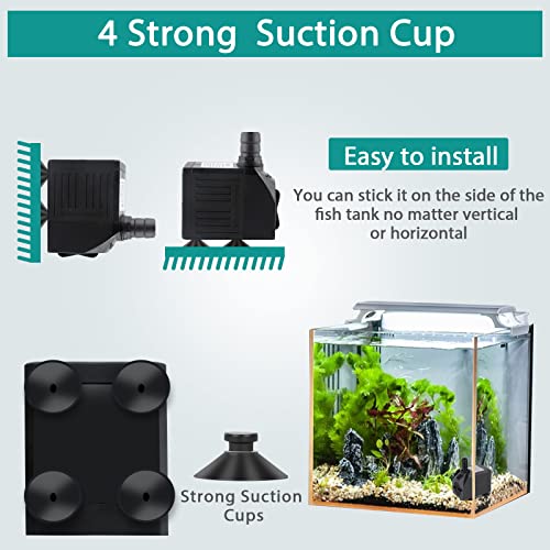 Image of FREESEA Aquarium Submersible Fountain Pump: 30W 550GPH Adjustable Quiet Water Pumps with 7.2ft High Lift for Small Pond | Waterfall | Outdoor | Statuary | Hydroponic (550GPH) (Pack of 2)