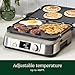 Cuisinart Electric Griddler FIVE Countertop Grill, Enjoy 5-in-1 Functions Including Panini Press, LCD Display, Wide Temperature Range, and Sear Function, Nonstick Plates, GR-5NAS, Stainless Steel