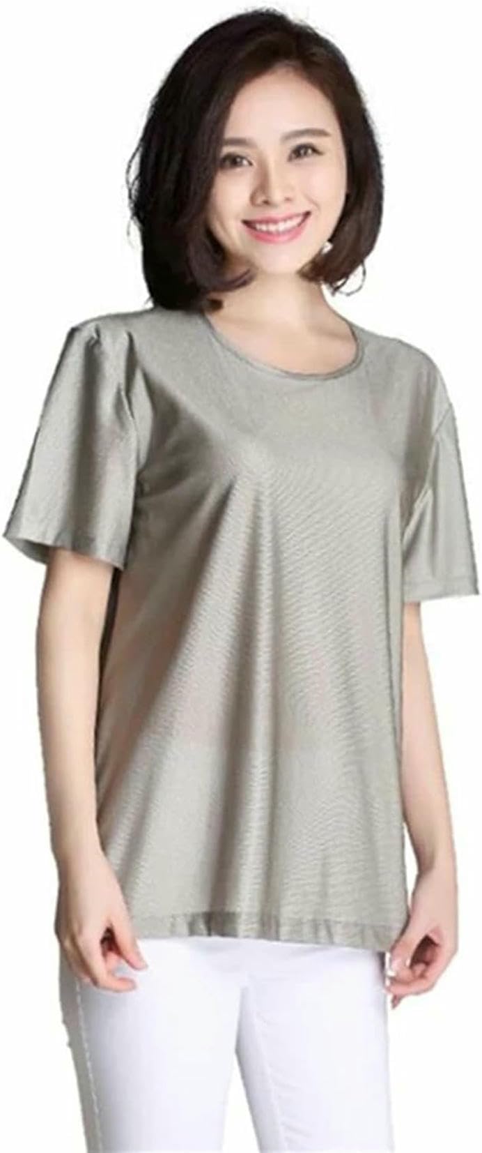 Camiseta 5G de mujer con protección contra ondas de fibra de plata antiradiación