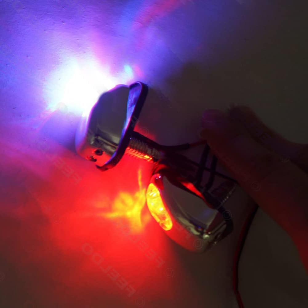 LED Windshield Washer Nozzle Light, 12V DC Universal Car Hood Spray Nozzle Kit, Waterproof Decorative Wiper Eye Lamp for SUV Sedan Truck, ABS, 39mm x 15mm, Pair