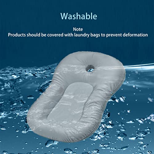 Image of Baby Bath Mat, KAKIBLIN Baby Bath Cushion Soft Anti-Slip Bath Pad Toddler Bath Pillow, Grey